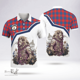 Scottish Galloway Clan Badge Tartan Warrior Lion Polo Shirt - Tartan Plaid Polo Shirt Scottish Plaid Tartan Plaid - ScotsTee - scotstee.com