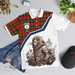 Scottish Boyd Clan Badge Tartan Warrior Lion Polo Shirt - Tartan Plaid Polo Shirt Scottish Plaid Tartan Plaid - ScotsTee - scotstee.com