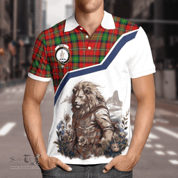 Scottish Boyd Clan Badge Tartan Warrior Lion Polo Shirt - Tartan Plaid Polo Shirt Scottish Plaid Tartan Plaid - ScotsTee - scotstee.com