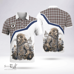 Scottish Borthwick Clan Badge Tartan Warrior Lion Polo Shirt - Tartan Plaid Polo Shirt Scottish Plaid Tartan Plaid - ScotsTee - scotstee.com