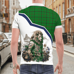 Scottish Don Clan Badge Tartan Warrior Lion Polo Shirt - Tartan Plaid Polo Shirt Scottish Plaid Tartan Plaid - ScotsTee - scotstee.com