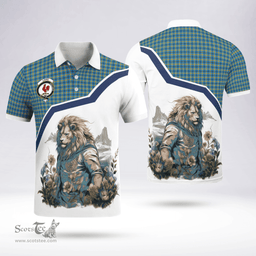 Scottish Laing Clan Badge Tartan Warrior Lion Polo Shirt - Tartan Plaid Polo Shirt Scottish Plaid Tartan Plaid - ScotsTee - scotstee.com