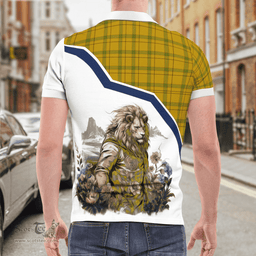 Scottish Houston Clan Badge Tartan Warrior Lion Polo Shirt - Tartan Plaid Polo Shirt Scottish Plaid Tartan Plaid - ScotsTee - scotstee.com