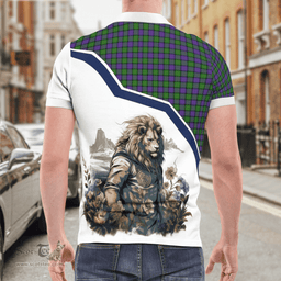 Scottish Macbrayne Clan Badge Tartan Warrior Lion Polo Shirt - Tartan Plaid Polo Shirt Scottish Plaid Tartan Plaid - ScotsTee - scotstee.com