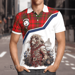 Scottish Macdougall Clan Badge Tartan Warrior Lion Polo Shirt - Tartan Plaid Polo Shirt Scottish Plaid Tartan Plaid - ScotsTee - scotstee.com