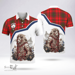 Scottish Macdougall Clan Badge Tartan Warrior Lion Polo Shirt - Tartan Plaid Polo Shirt Scottish Plaid Tartan Plaid - ScotsTee - scotstee.com