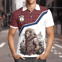 Scottish Cameron Clan Badge Tartan Warrior Lion Polo Shirt - Tartan Plaid Polo Shirt Scottish Plaid Tartan Plaid - ScotsTee - scotstee.com