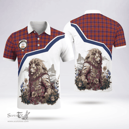 Scottish Cameron Clan Badge Tartan Warrior Lion Polo Shirt - Tartan Plaid Polo Shirt Scottish Plaid Tartan Plaid - ScotsTee - scotstee.com