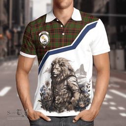 Scottish Buchan Clan Badge Tartan Warrior Lion Polo Shirt - Tartan Plaid Polo Shirt Scottish Plaid Tartan Plaid - ScotsTee - scotstee.com