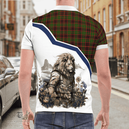 Scottish Buchan Clan Badge Tartan Warrior Lion Polo Shirt - Tartan Plaid Polo Shirt Scottish Plaid Tartan Plaid - ScotsTee - scotstee.com