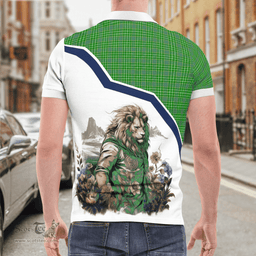 Scottish Currie Or Curry Clan Badge Tartan Warrior Lion Polo Shirt - Tartan Plaid Polo Shirt Scottish Plaid Tartan Plaid - ScotsTee - scotstee.com