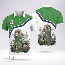 Scottish Currie Or Curry Clan Badge Tartan Warrior Lion Polo Shirt - Tartan Plaid Polo Shirt Scottish Plaid Tartan Plaid - ScotsTee - scotstee.com
