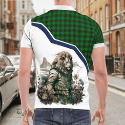 Scottish Lundin Clan Badge Tartan Warrior Lion Polo Shirt - Tartan Plaid Polo Shirt Scottish Plaid Tartan Plaid - ScotsTee - scotstee.com