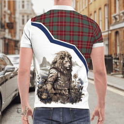 Scottish Crawford Clan Badge Tartan Warrior Lion Polo Shirt - Tartan Plaid Polo Shirt Scottish Plaid Tartan Plaid - ScotsTee - scotstee.com