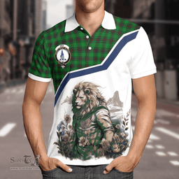 Scottish Ged Clan Badge Tartan Warrior Lion Polo Shirt - Tartan Plaid Polo Shirt Scottish Plaid Tartan Plaid - ScotsTee - scotstee.com