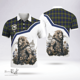 Scottish Maclaren Clan Badge Tartan Warrior Lion Polo Shirt - Tartan Plaid Polo Shirt Scottish Plaid Tartan Plaid - ScotsTee - scotstee.com