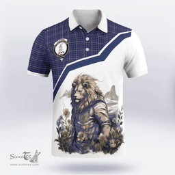 Scottish Fleming Clan Badge Tartan Warrior Lion Polo Shirt - Tartan Plaid Polo Shirt Scottish Plaid Tartan Plaid - ScotsTee - scotstee.com