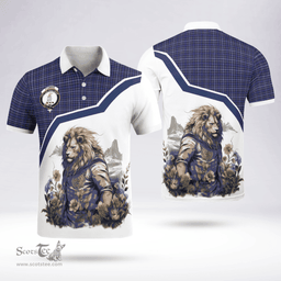 Scottish Fleming Clan Badge Tartan Warrior Lion Polo Shirt - Tartan Plaid Polo Shirt Scottish Plaid Tartan Plaid - ScotsTee - scotstee.com