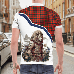 Scottish Innes Clan Badge Tartan Warrior Lion Polo Shirt - Tartan Plaid Polo Shirt Scottish Plaid Tartan Plaid - ScotsTee - scotstee.com