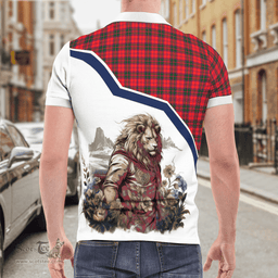 Scottish Drummond Clan Badge Tartan Warrior Lion Polo Shirt - Tartan Plaid Polo Shirt Scottish Plaid Tartan Plaid - ScotsTee - scotstee.com