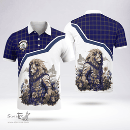 Scottish Crichton Clan Badge Tartan Warrior Lion Polo Shirt - Tartan Plaid Polo Shirt Scottish Plaid Tartan Plaid - ScotsTee - scotstee.com