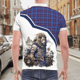 Scottish Elliot Clan Badge Tartan Warrior Lion Polo Shirt - Tartan Plaid Polo Shirt Scottish Plaid Tartan Plaid - ScotsTee - scotstee.com