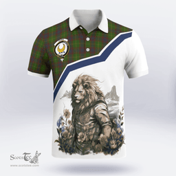 Scottish Durie Clan Badge Tartan Warrior Lion Polo Shirt - Tartan Plaid Polo Shirt Scottish Plaid Tartan Plaid - ScotsTee - scotstee.com