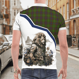 Scottish Durie Clan Badge Tartan Warrior Lion Polo Shirt - Tartan Plaid Polo Shirt Scottish Plaid Tartan Plaid - ScotsTee - scotstee.com