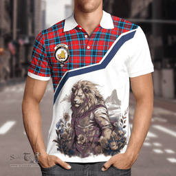 Scottish Mactavish Clan Badge Tartan Warrior Lion Polo Shirt - Tartan Plaid Polo Shirt Scottish Plaid Tartan Plaid - ScotsTee - scotstee.com
