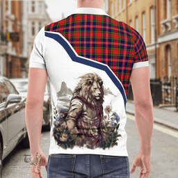 Scottish Macpherson Chief Clan Badge Tartan Warrior Lion Polo Shirt - Tartan Plaid Polo Shirt Scottish Plaid Tartan Plaid - ScotsTee - scotstee.com