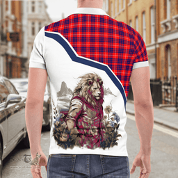 Scottish Hamilton Clan Badge Tartan Warrior Lion Polo Shirt - Tartan Plaid Polo Shirt Scottish Plaid Tartan Plaid - ScotsTee - scotstee.com