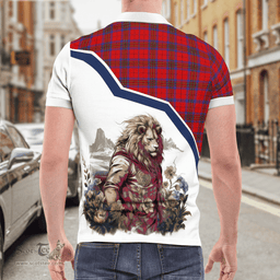 Scottish Leslie Clan Badge Tartan Warrior Lion Polo Shirt - Tartan Plaid Polo Shirt Scottish Plaid Tartan Plaid - ScotsTee - scotstee.com