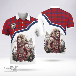 Scottish Leslie Clan Badge Tartan Warrior Lion Polo Shirt - Tartan Plaid Polo Shirt Scottish Plaid Tartan Plaid - ScotsTee - scotstee.com