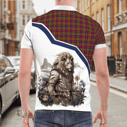 Scottish Gow Of Skeoch Clan Badge Tartan Warrior Lion Polo Shirt - Tartan Plaid Polo Shirt Scottish Plaid Tartan Plaid - ScotsTee - scotstee.com