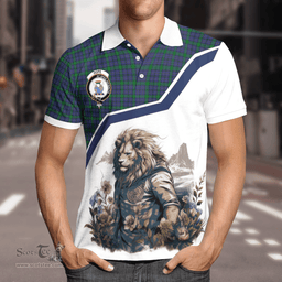 Scottish Hope Clan Badge Tartan Warrior Lion Polo Shirt - Tartan Plaid Polo Shirt Scottish Plaid Tartan Plaid - ScotsTee - scotstee.com