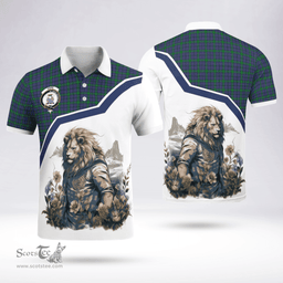 Scottish Hope Clan Badge Tartan Warrior Lion Polo Shirt - Tartan Plaid Polo Shirt Scottish Plaid Tartan Plaid - ScotsTee - scotstee.com
