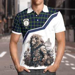 Scottish Lamont Clan Badge Tartan Warrior Lion Polo Shirt - Tartan Plaid Polo Shirt Scottish Plaid Tartan Plaid - ScotsTee - scotstee.com