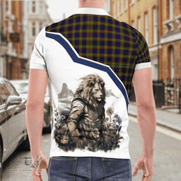 Scottish Maclellan Clan Badge Tartan Warrior Lion Polo Shirt - Tartan Plaid Polo Shirt Scottish Plaid Tartan Plaid - ScotsTee - scotstee.com