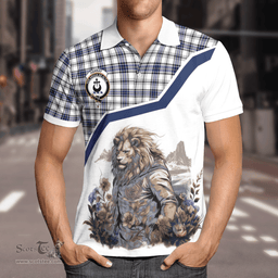 Scottish Hannay Clan Badge Tartan Warrior Lion Polo Shirt - Tartan Plaid Polo Shirt Scottish Plaid Tartan Plaid - ScotsTee - scotstee.com