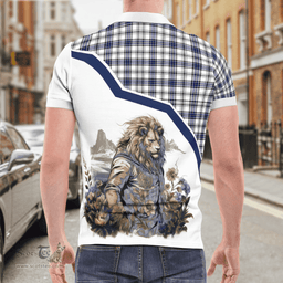 Scottish Hannay Clan Badge Tartan Warrior Lion Polo Shirt - Tartan Plaid Polo Shirt Scottish Plaid Tartan Plaid - ScotsTee - scotstee.com