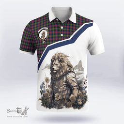 Scottish Maclennan Clan Badge Tartan Warrior Lion Polo Shirt - Tartan Plaid Polo Shirt Scottish Plaid Tartan Plaid - ScotsTee - scotstee.com