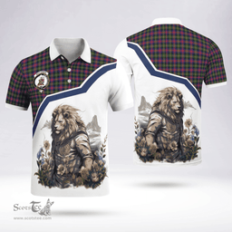 Scottish Maclennan Clan Badge Tartan Warrior Lion Polo Shirt - Tartan Plaid Polo Shirt Scottish Plaid Tartan Plaid - ScotsTee - scotstee.com