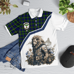 Scottish Macewan Clan Badge Tartan Warrior Lion Polo Shirt - Tartan Plaid Polo Shirt Scottish Plaid Tartan Plaid - ScotsTee - scotstee.com