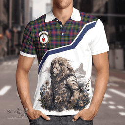 Scottish Logan Clan Badge Tartan Warrior Lion Polo Shirt - Tartan Plaid Polo Shirt Scottish Plaid Tartan Plaid - ScotsTee - scotstee.com