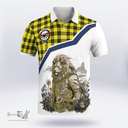 Scottish Macleod Of Lewis Clan Badge Tartan Warrior Lion Polo Shirt - Tartan Plaid Polo Shirt Scottish Plaid Tartan Plaid - ScotsTee - scotstee.com