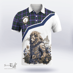 Scottish Guthrie Clan Badge Tartan Warrior Lion Polo Shirt - Tartan Plaid Polo Shirt Scottish Plaid Tartan Plaid - ScotsTee - scotstee.com