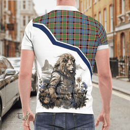 Scottish Glass Clan Badge Tartan Warrior Lion Polo Shirt - Tartan Plaid Polo Shirt Scottish Plaid Tartan Plaid - ScotsTee - scotstee.com