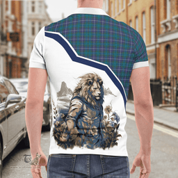 Scottish Douglas Clan Badge Tartan Warrior Lion Polo Shirt - Tartan Plaid Polo Shirt Scottish Plaid Tartan Plaid - ScotsTee - scotstee.com