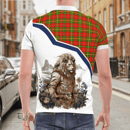 Scottish Leask Clan Badge Tartan Warrior Lion Polo Shirt - Tartan Plaid Polo Shirt Scottish Plaid Tartan Plaid - ScotsTee - scotstee.com
