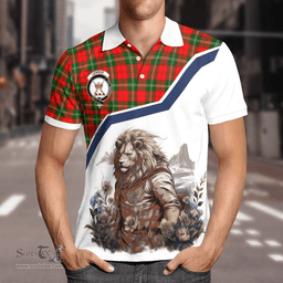 Scottish Lennox Kincaid Clan Badge Tartan Warrior Lion Polo Shirt - Tartan Plaid Polo Shirt Scottish Plaid Tartan Plaid - ScotsTee - scotstee.com